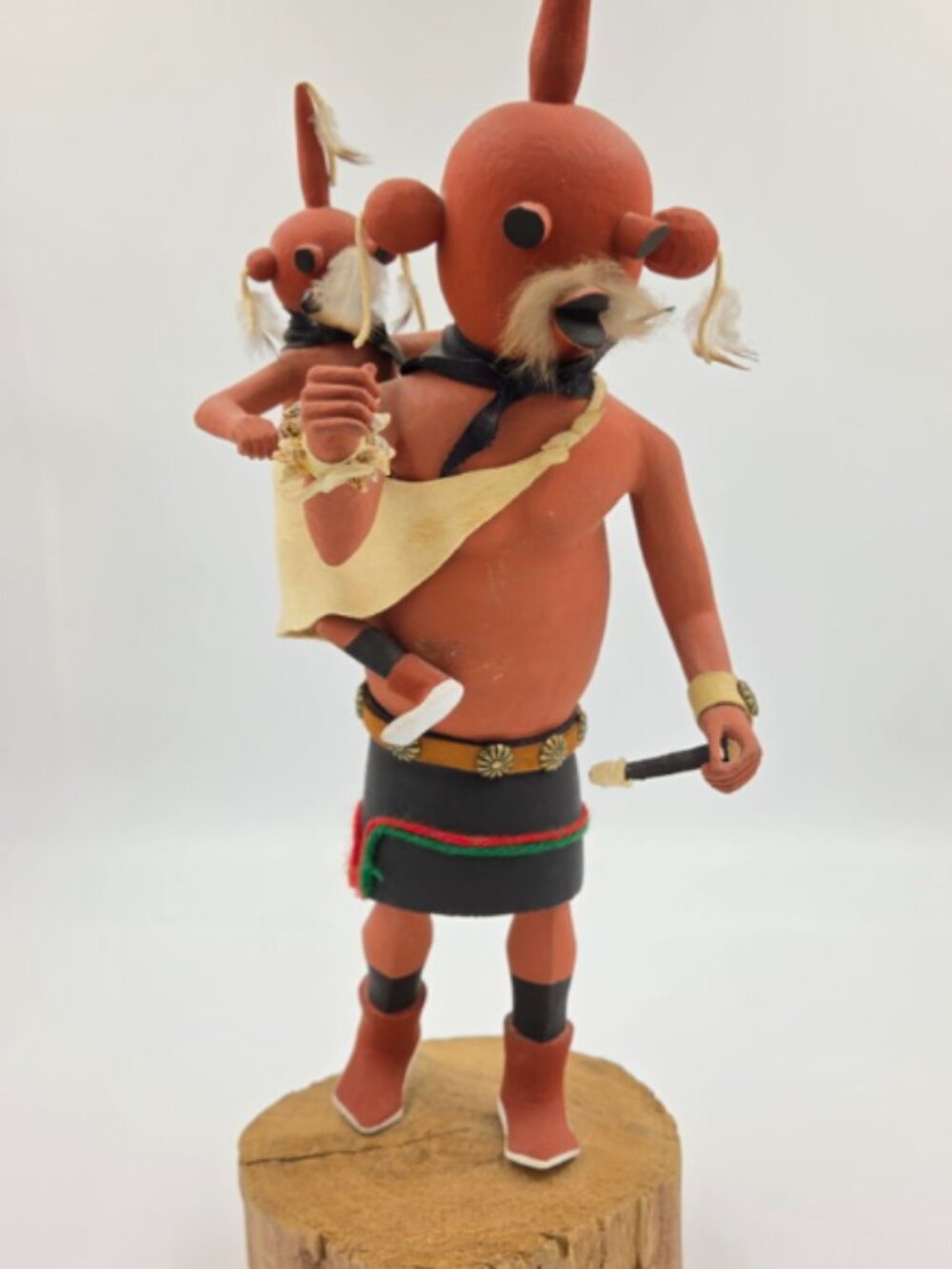 Hopi Katsina Doll – Double Mudhead (Koyemsi) by Lauren Honyouti